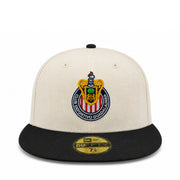 New Era Chivas De Guadalajara Chrome Black 59Fifty Fitted Hat front view