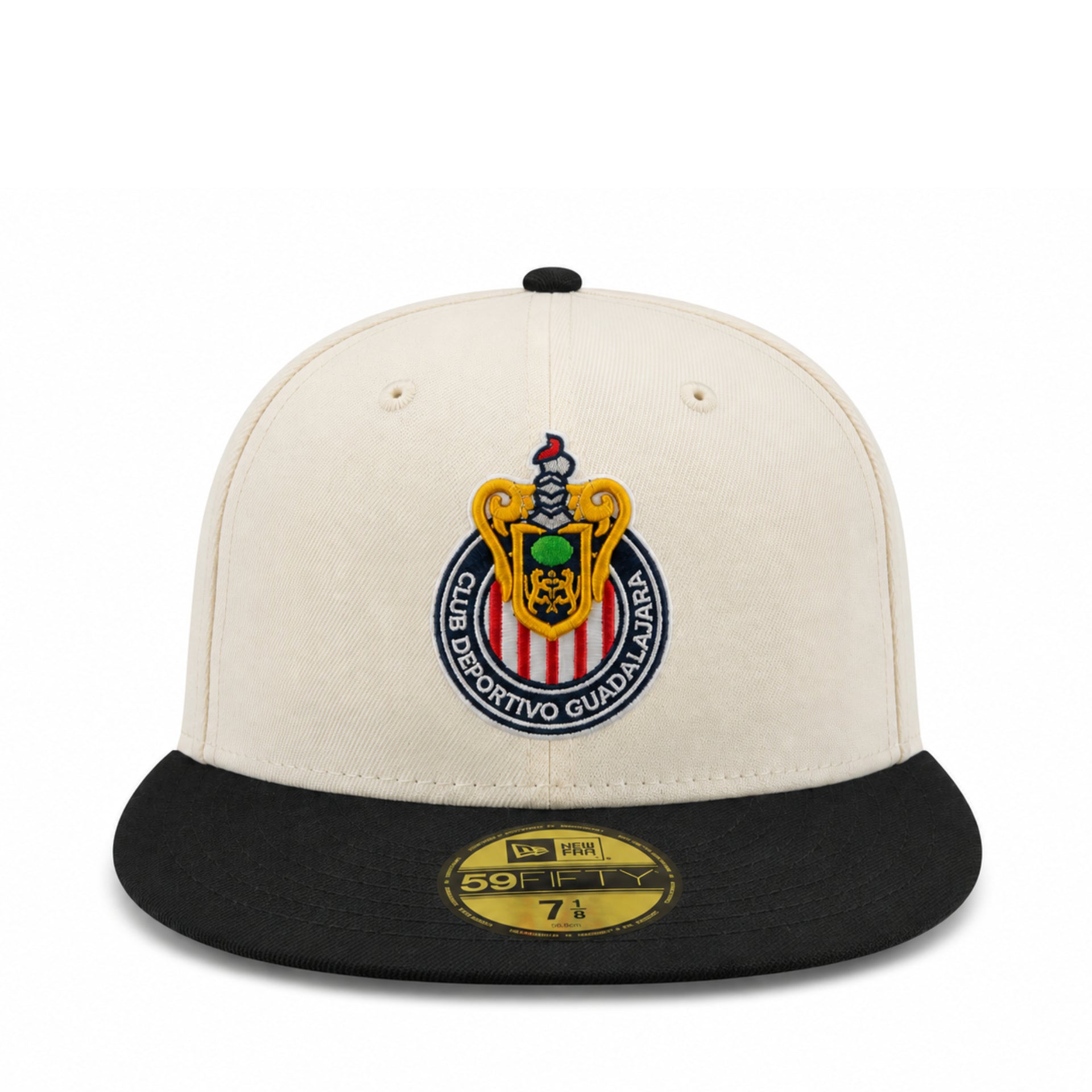 New Era Chivas De Guadalajara Chrome Black 59Fifty Fitted Hat front view