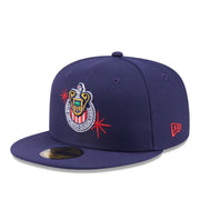 New Era Chivas De Guadalajara Side Script Navy 59FIFTY Fitted Hat front left angle view