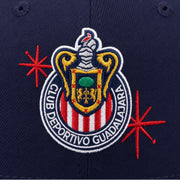New Era Chivas De Guadalajara Side Script Navy 59FIFTY Fitted Hat logo view