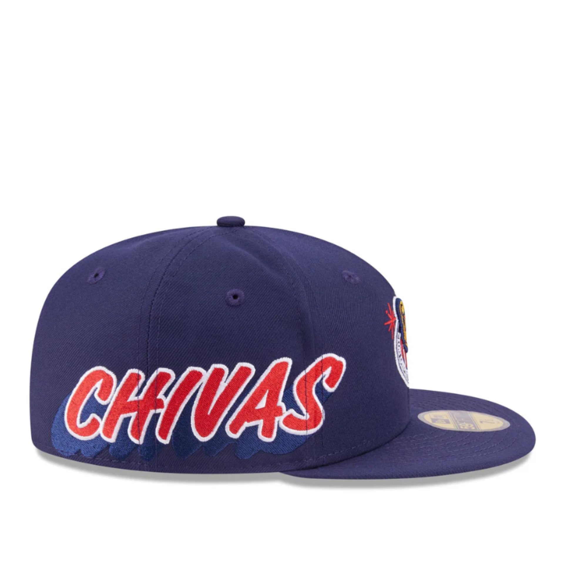 New Era Chivas De Guadalajara Side Script Navy 59FIFTY Fitted Hat right side view