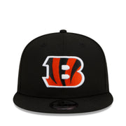 New Era NFL Cincinnati Bengals 9FIFTY Snapback Hat - Black front view
