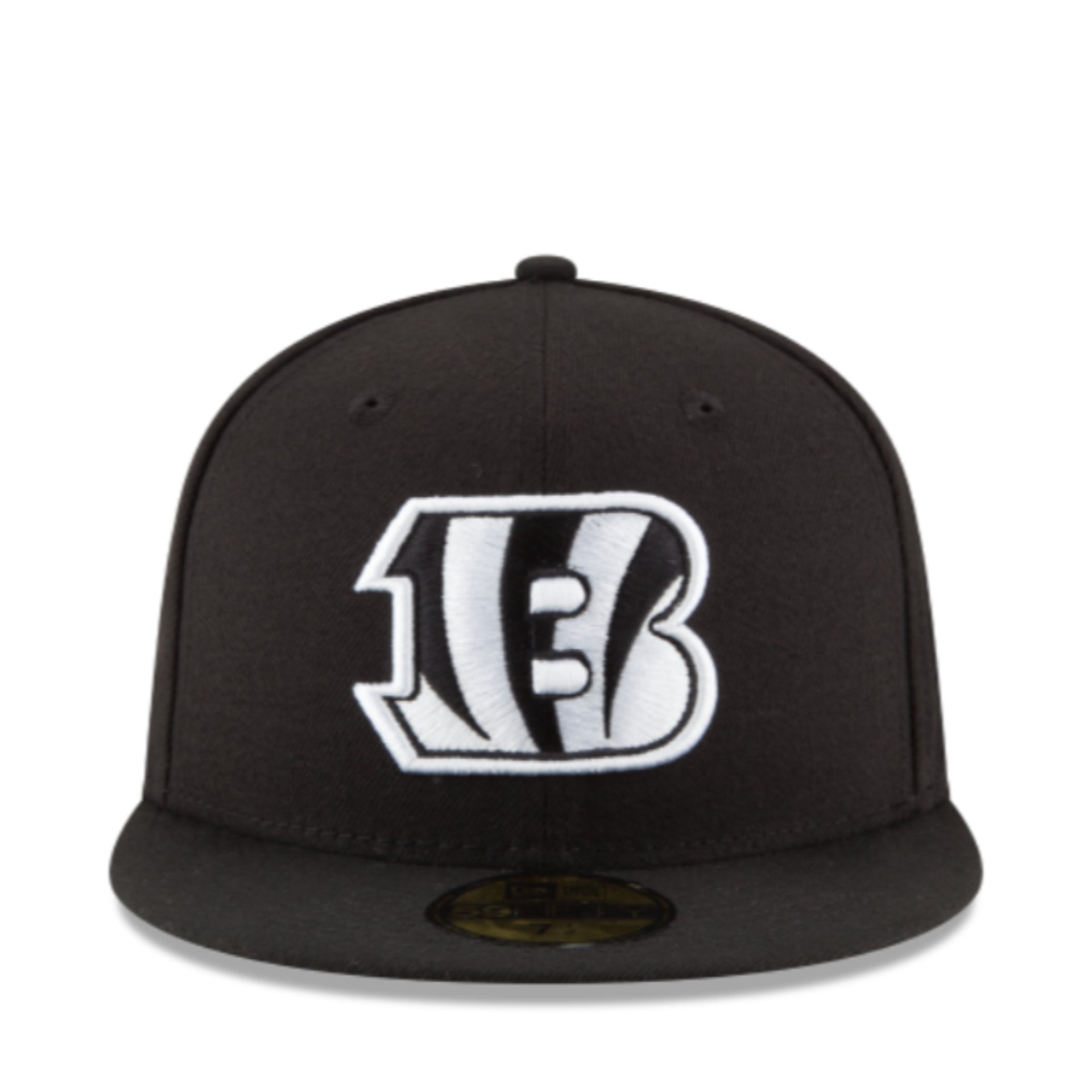 New Era NFL Cincinnati Bengals 59FIFTY Fitted Hat - Black White front view
