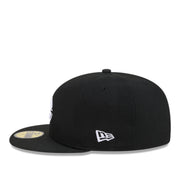 New Era Cincinnati Reds Black White 59FIFTY Fitted Hat left side view
