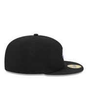 New Era Cincinnati Reds Black White 59FIFTY Fitted Hat right side view