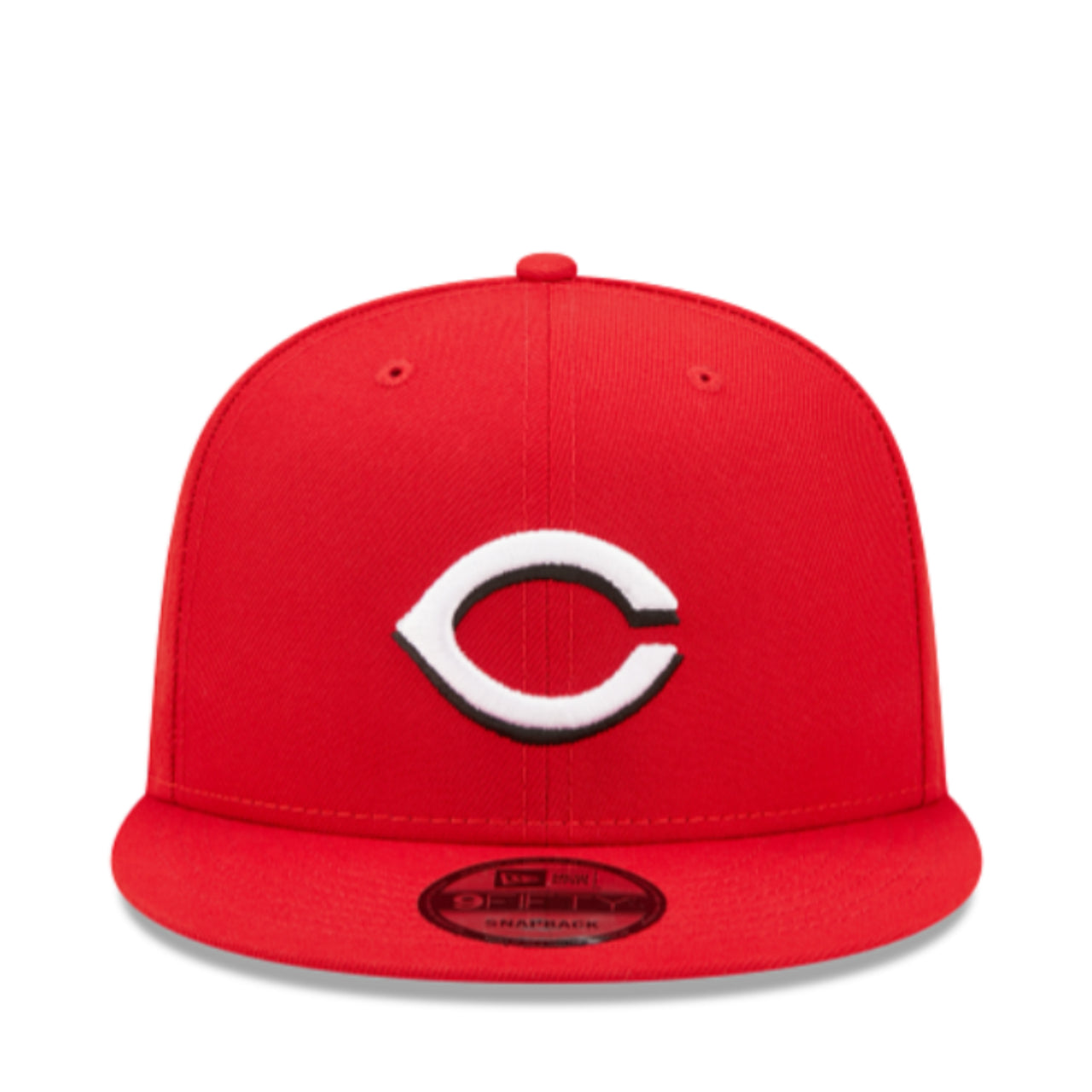 New Era Cincinnati Reds Red White 9FIFTY Snapback Hat front view
