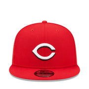 New Era Cincinnati Reds Red White 9FIFTY Snapback Hat front view