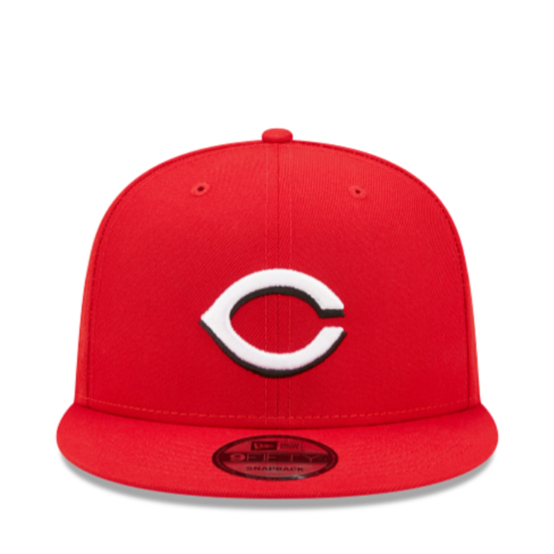 New Era Cincinnati Reds Red White 9FIFTY Snapback Hat front view