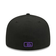 New Era Colorado Rockies Black 59FIFTY Fitted Hat back view