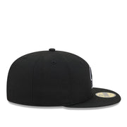 New Era Colorado Rockies Black White 59FIFTY Fitted Hat right side view