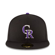New Era Colorado Rockies CR Authentic Collection 59FIFTY Fitted Hat front view