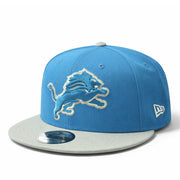 New Era Detroit Lions Black 9FIFTY Snapback Hat - Sky Blue/Gray