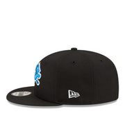 New Era Detroit Lions Black 9FIFTY Snapback Hat side view