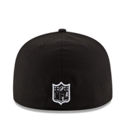 New Era Detroit Lions Black White Outline 59FIFTY Fitted Hat back view