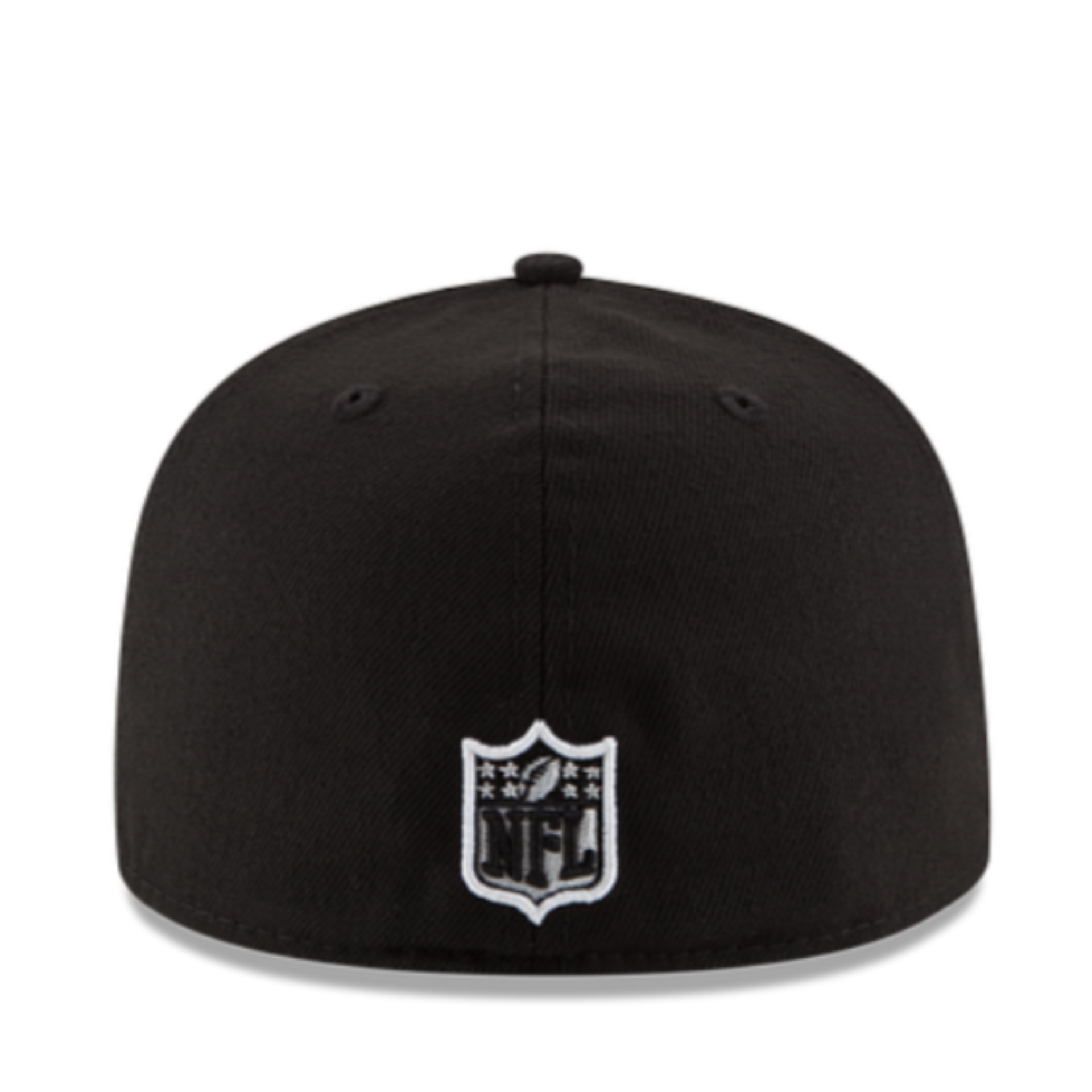 New Era Detroit Lions Black White Outline 59FIFTY Fitted Hat back view