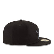 New Era Detroit Lions Black White Outline 59FIFTY Fitted Hat right side view
