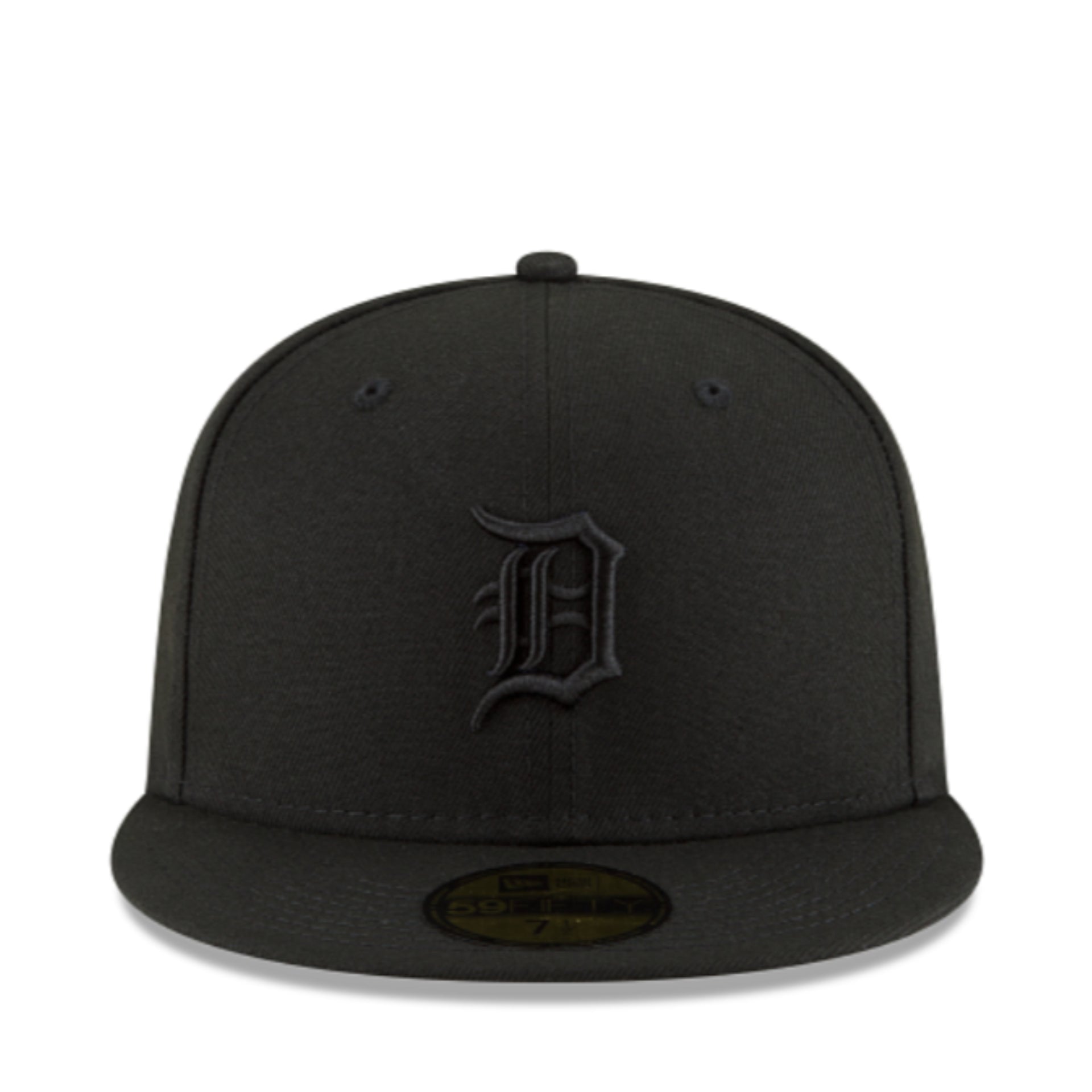 New Era Detroit Tigers Black on Black 59FIFTY Fitted Hat front view