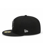 New Era Detroit Tigers Black White Outline 59FIFTY Fitted Hat Side View