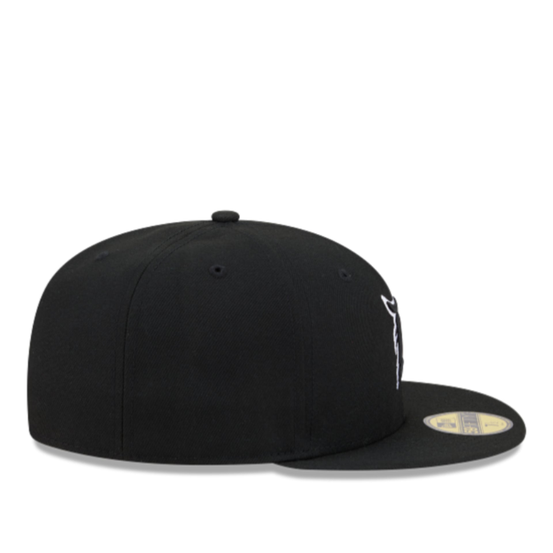 New Era Detroit Tigers Black White Outline 59FIFTY Fitted Hat right side view