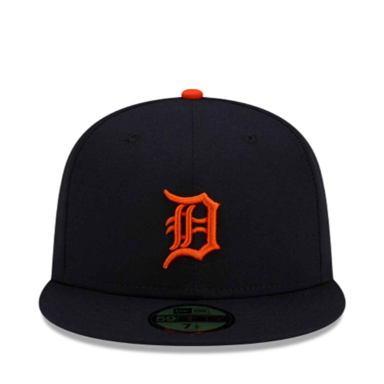New Era Detroit Tigers Authentic Collection 59FIFTY Fitted Hat - Navy/Orange front view