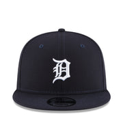 New Era Detroit Tigers Navy 9FIFTY Snapback Hat front view