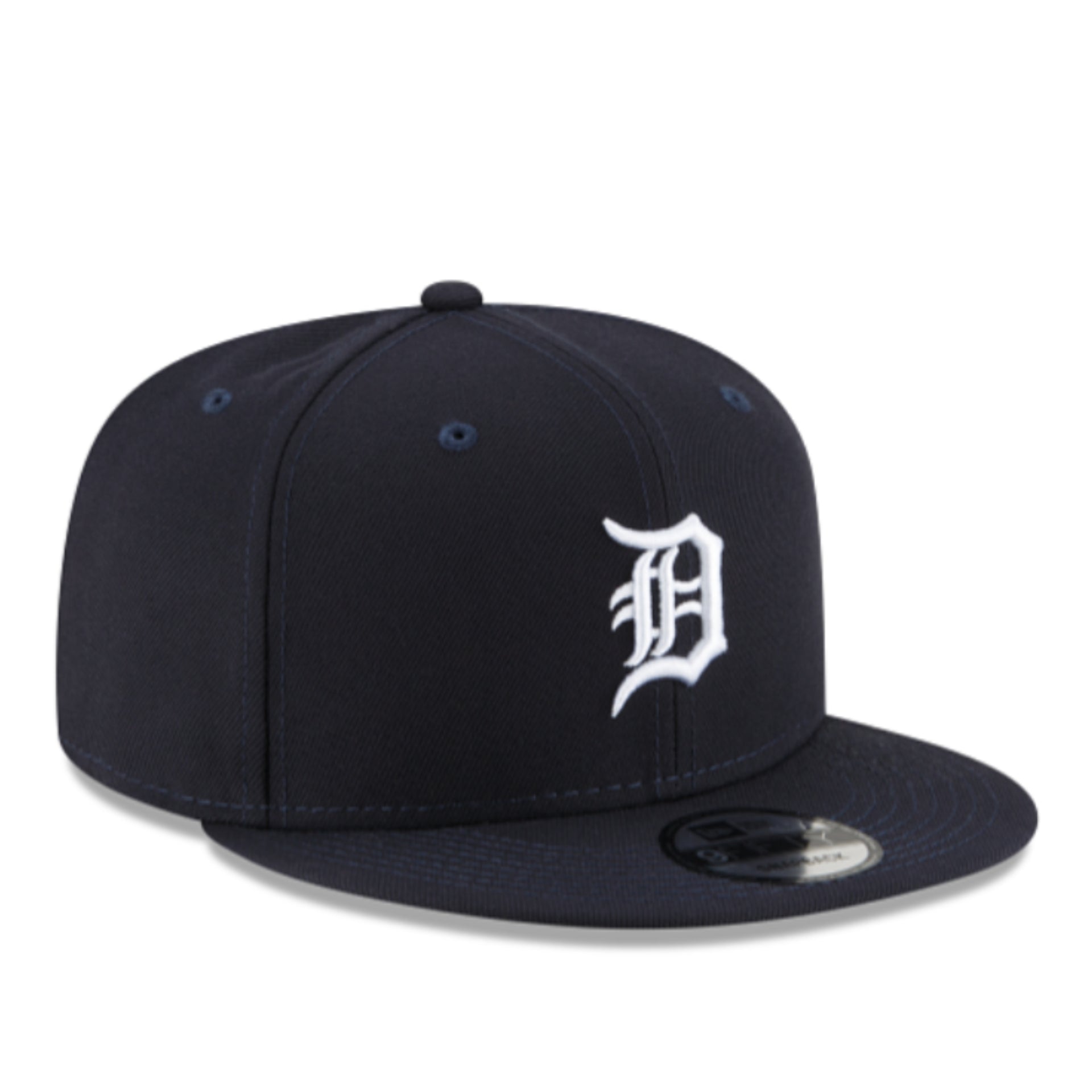 New Era Detroit Tigers Navy 9FIFTY Snapback Hat front right view