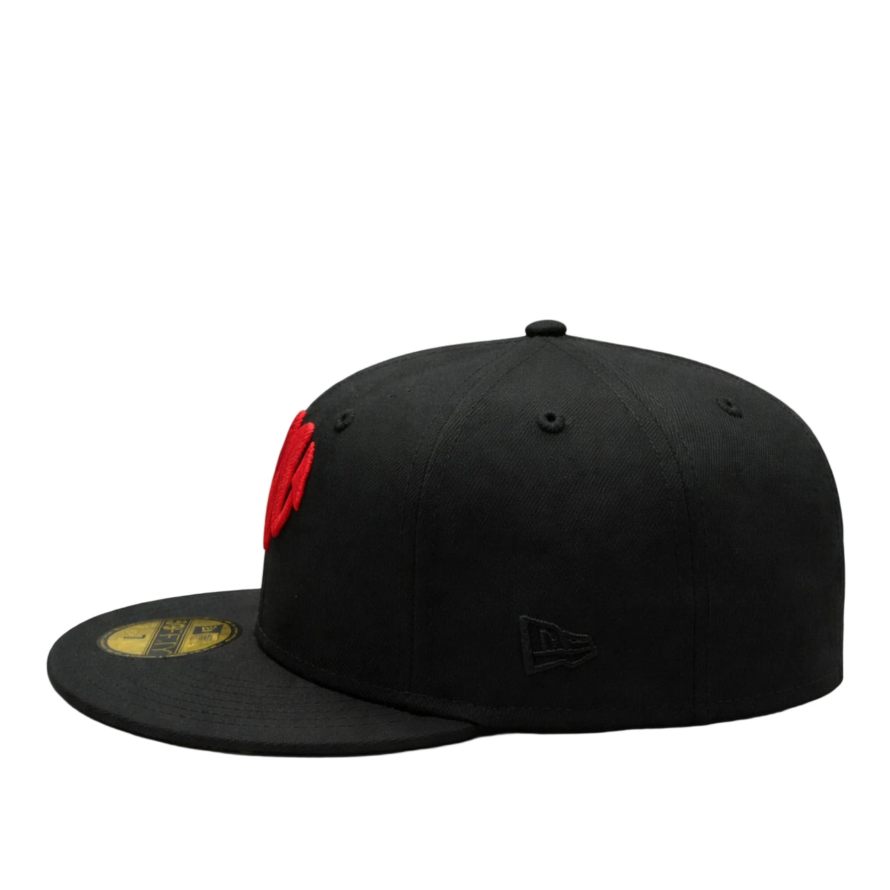 New Era Diablos Rojos del México Black Red 59FIFTY Fitted Hat side view