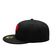 New Era Diablos Rojos del México Black Red 59FIFTY Fitted Hat side view
