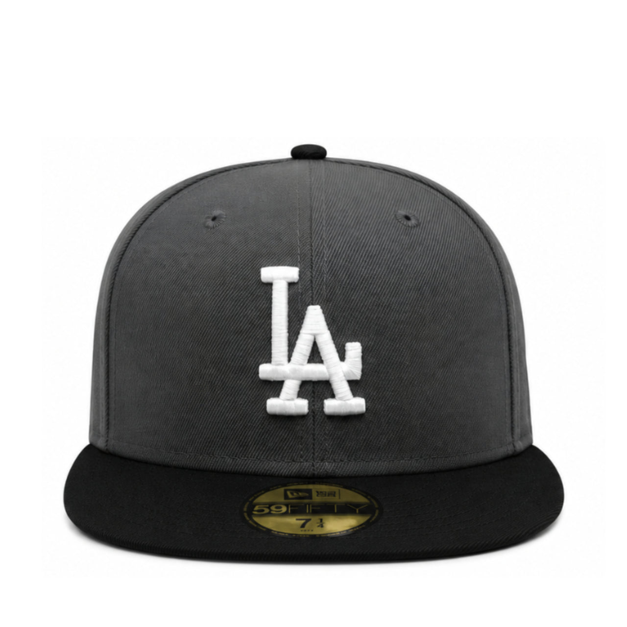 New Era Los Angeles Dodgers Graphite Black 59FIFTY Fitted Hat front view
