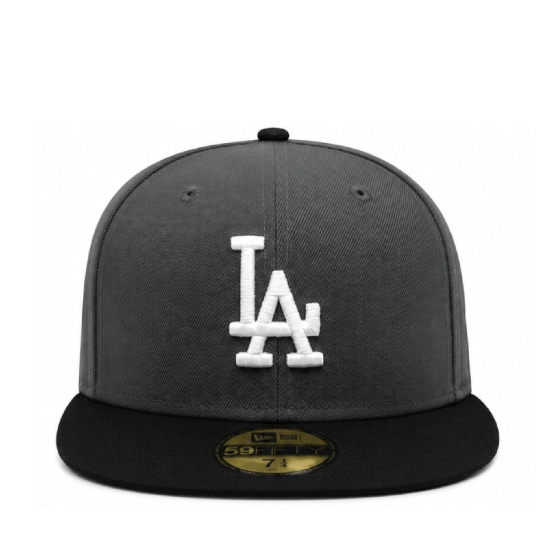 New Era Los Angeles Dodgers Graphite Black 59FIFTY Fitted Hat front view