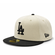 right side of New Era Los Angeles Dodgers Chrome Dodgers Stadium Black 2 Tone Fitted Hat