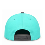 New Era Los Angeles Dodgers D Logo Turquoise/Charcoal 9FIFTY Snapback Hat back view