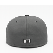 New Era Los Angeles Dodgers dark graphite black 2-tone 59FIFTY fitted hat back view