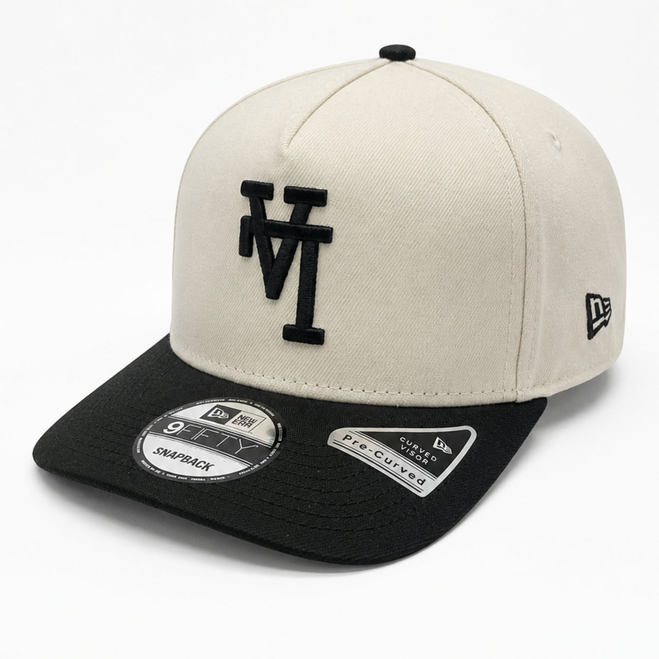 New Era Los Angeles Dodgers Upside Down 9FIFTY A-Frame Snapback Hat - Chrome Black front left view