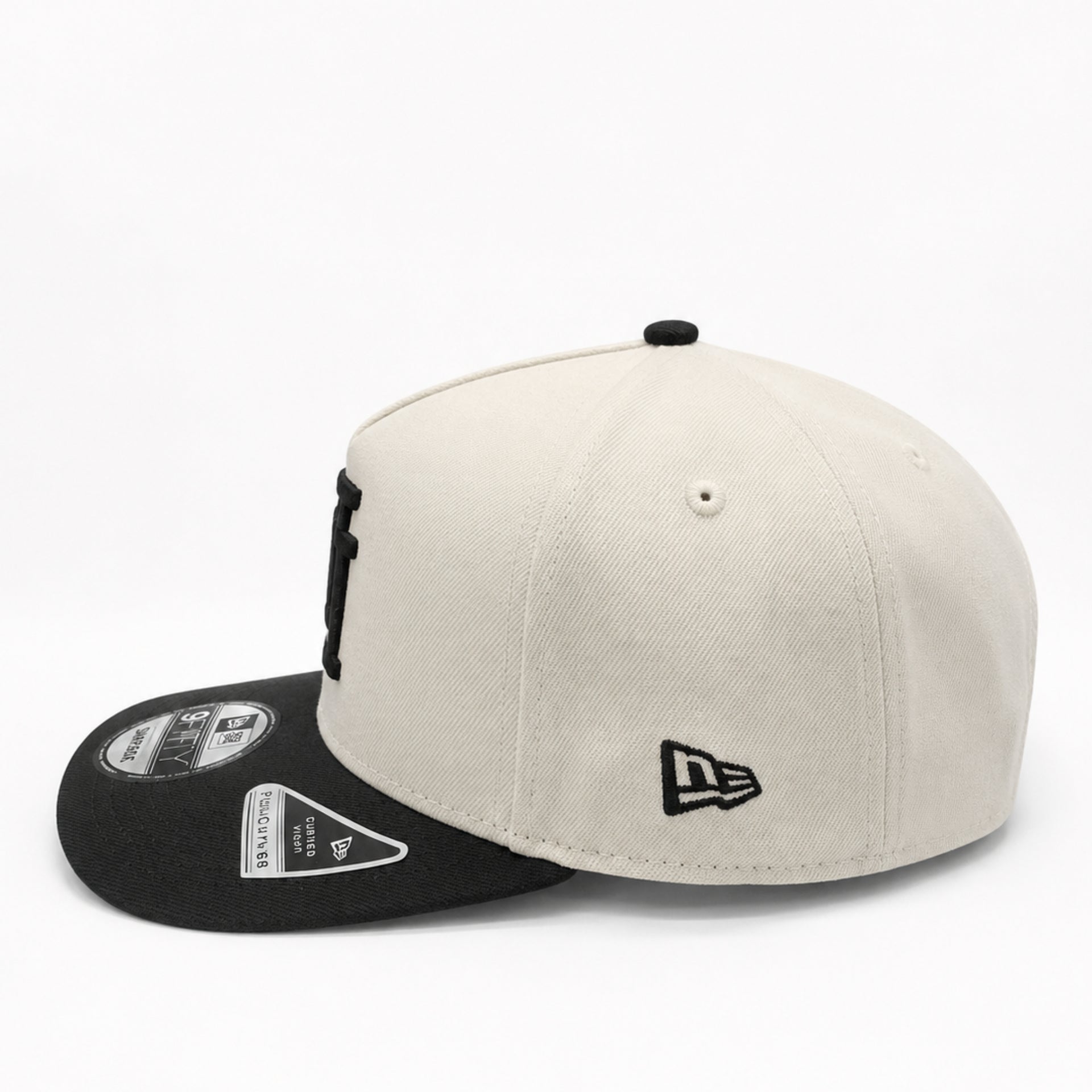 New Era Los Angeles Dodgers Upside Down 9FIFTY A-Frame Snapback Hat - Chrome Black left side view
