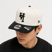 New Era Los Angeles Dodgers Upside Down 9FIFTY A-Frame Snapback Hat - Chrome Black model view