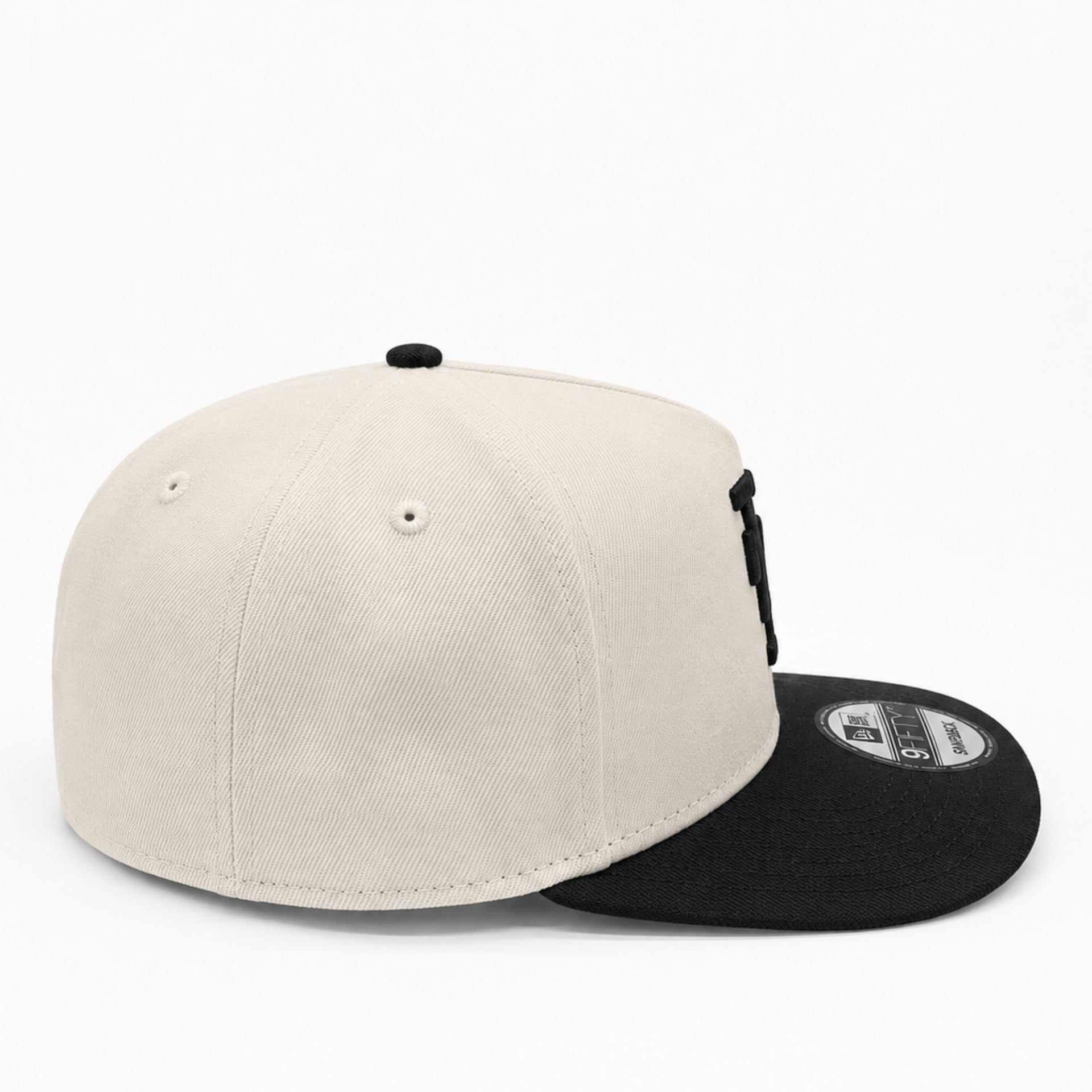 New Era Los Angeles Dodgers Upside Down 9FIFTY A-Frame Snapback Hat - Chrome Black right side view