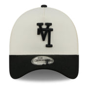 New Era Los Angeles Dodgers WS20 Upside Down Chrome Black 9FORTY A-Frame Snapback front view