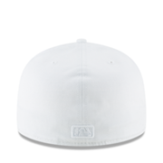 New Era Los Angeles Dodgers white on white 59FIFTY fitted hat back view