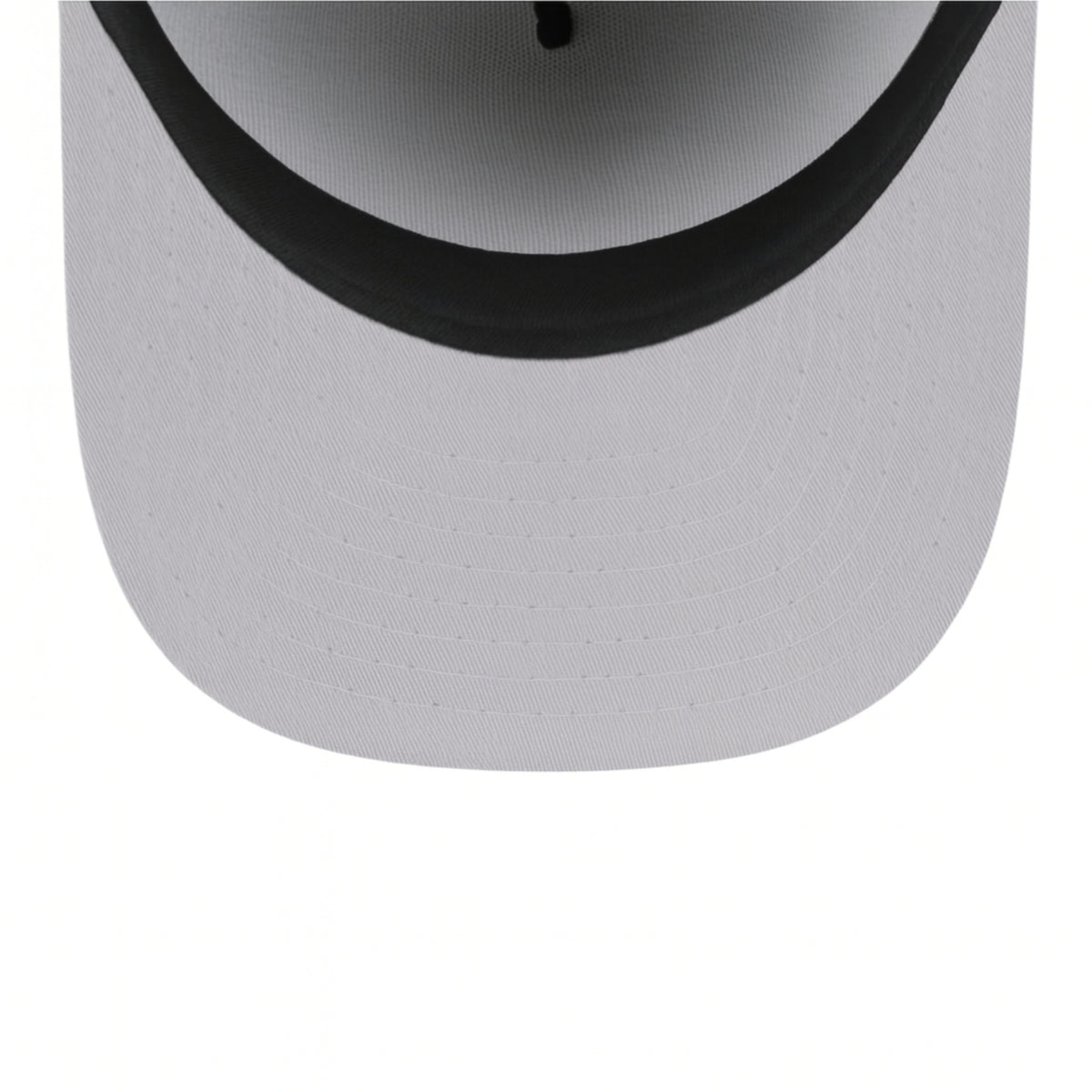Underside view of New Era Los Angeles Dodgers black 9FORTY A-Frame snapback showing the black undervisor and interior