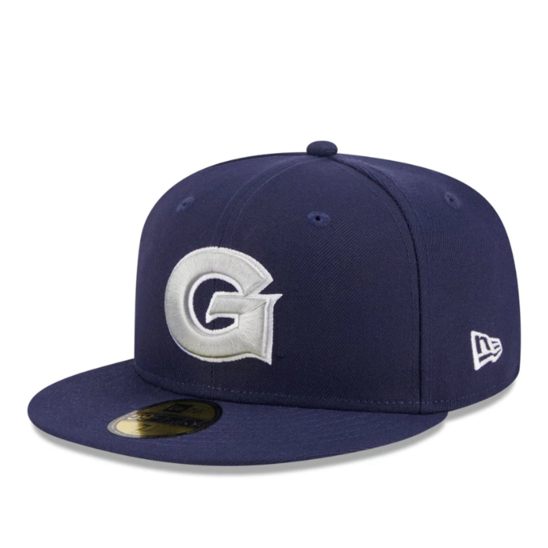 New Era Georgetown Hoyas Navy 59FIFTY Fitted Hat front angle view