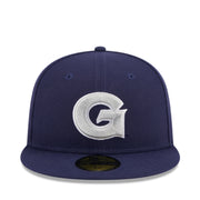 New Era Georgetown Hoyas Navy 59FIFTY Fitted Hat front view