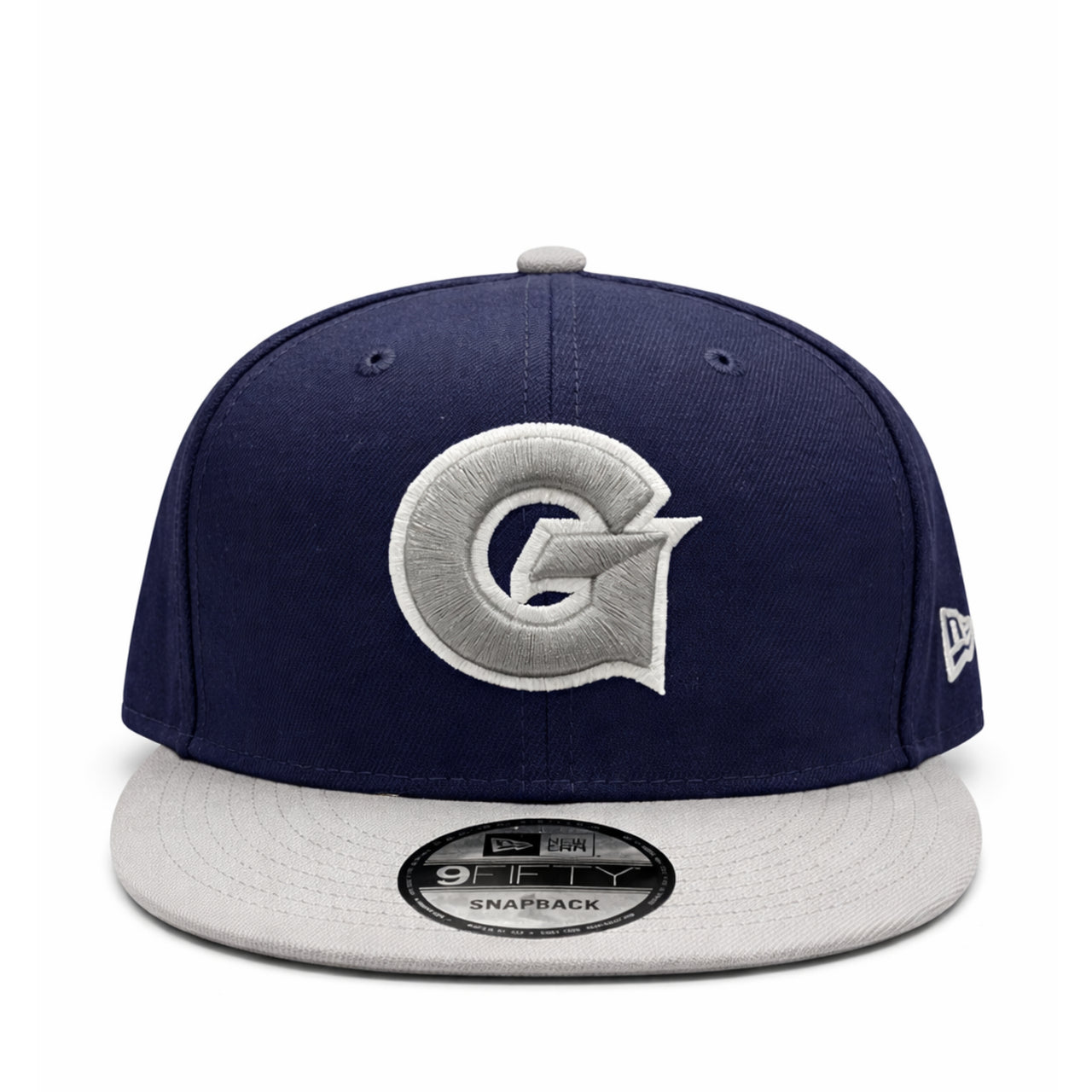 New Era Georgetown Hoyas G 9fifty Snapback Hat Navy Gray 2 Tone front view