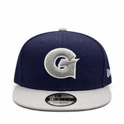 New Era Georgetown Hoyas G 9fifty Snapback Hat Navy Gray 2 Tone front view