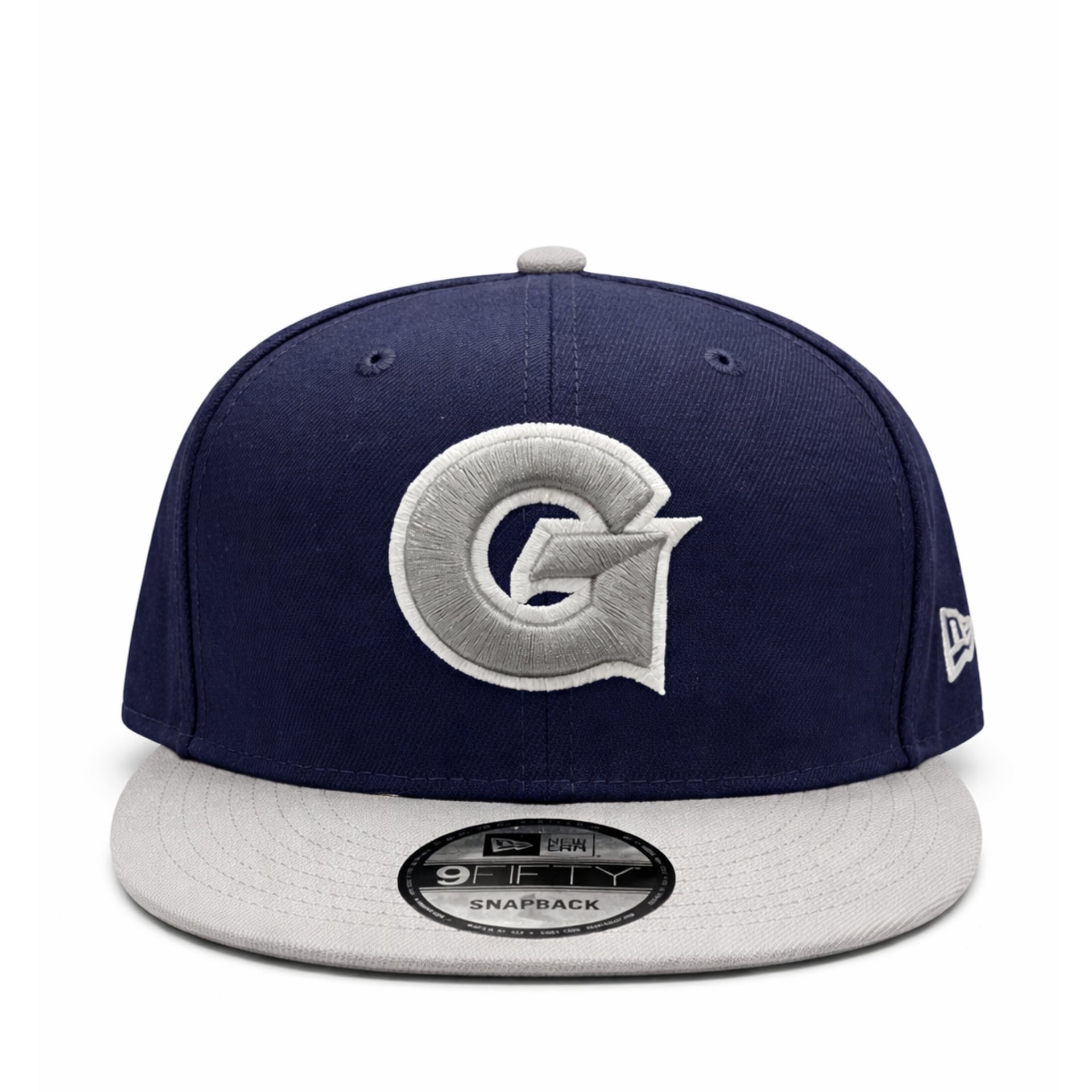 New Era Georgetown Hoyas G 9fifty Snapback Hat Navy Gray 2 Tone front view