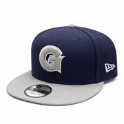 New Era Georgetown Hoyas G 9fifty Snapback Hat Navy Gray 2 Tone Front side view