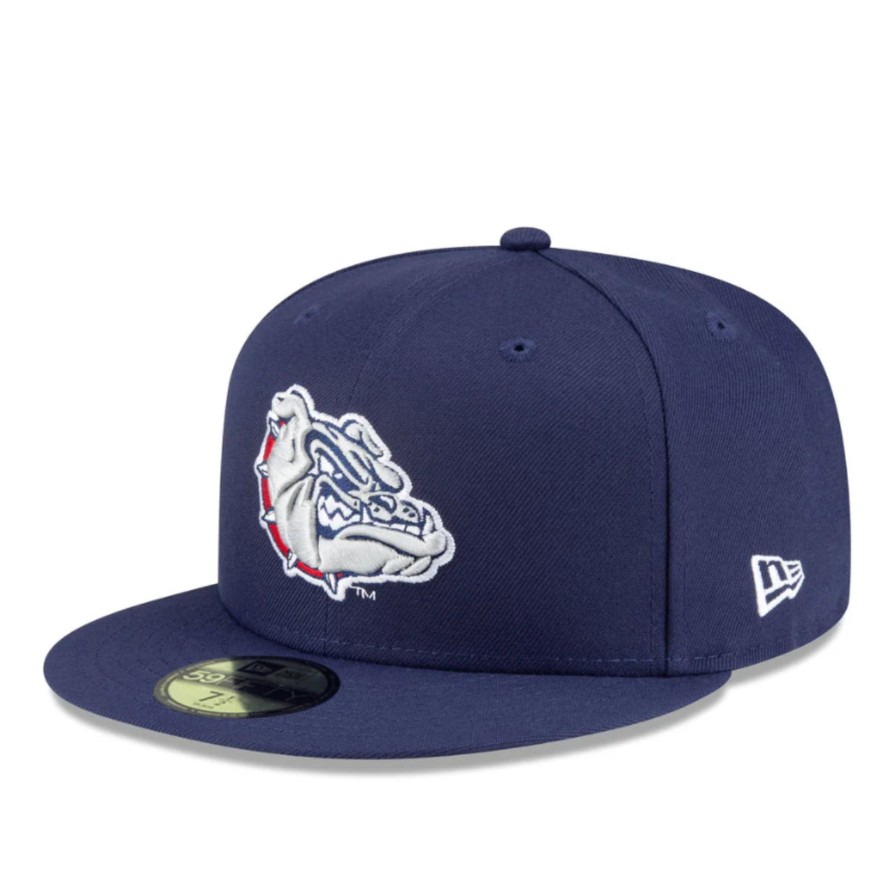New Era NCAA Gonzaga Bulldogs Navy 59FIFTY Fitted Hat front angle view
