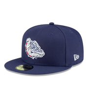 New Era NCAA Gonzaga Bulldogs Navy 59FIFTY Fitted Hat front angle view