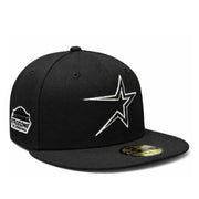 New Era Houston Astros Cooperstown Astrodome Black 59FIFTY Fitted Hat front angle view