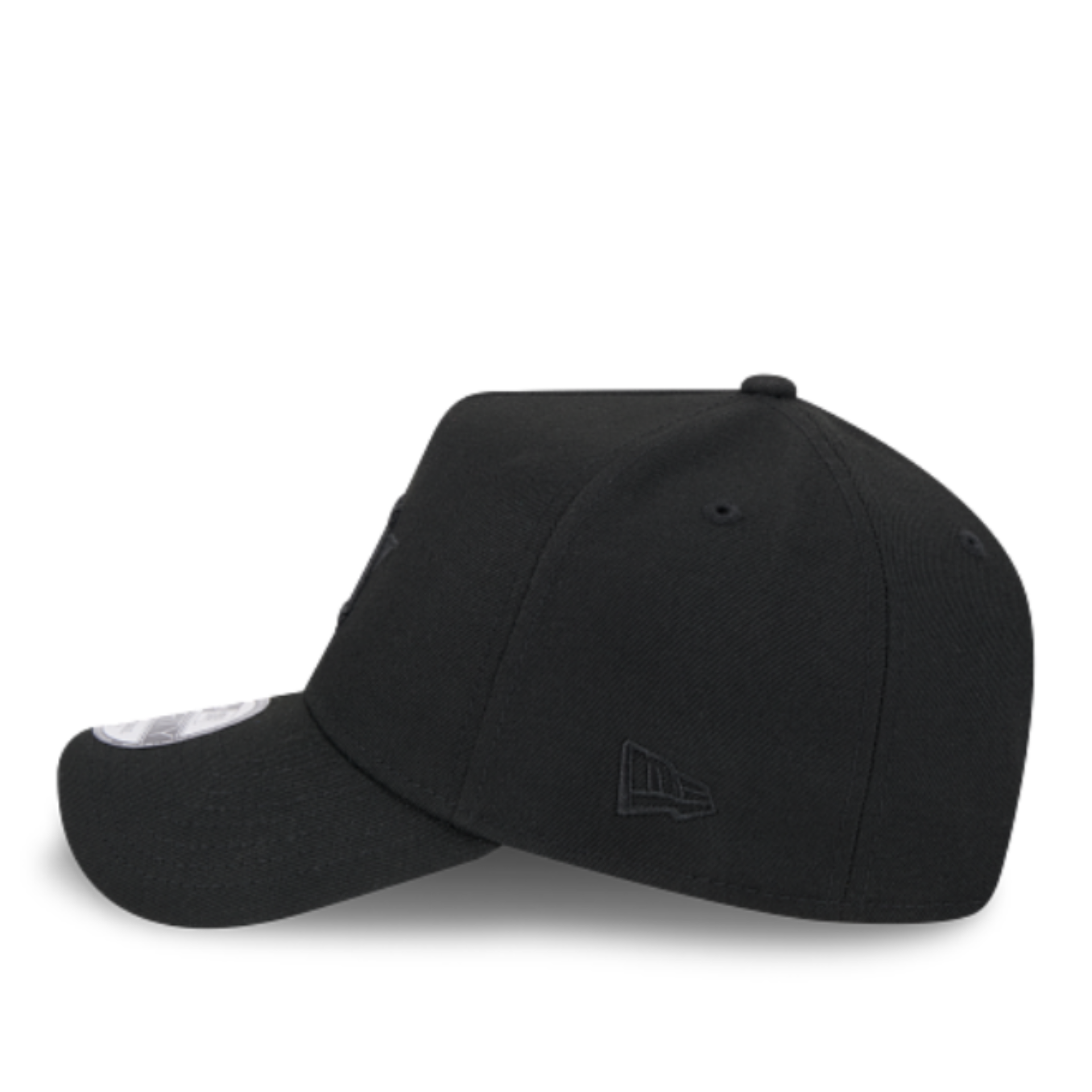 New Era Houston Astros Black on Black 9FORTY A-FRAME Snapback Hat left side view